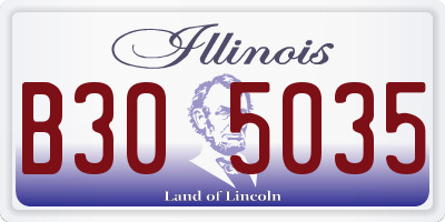 IL license plate B305035