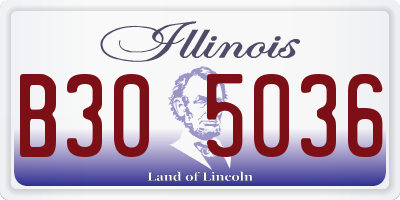 IL license plate B305036