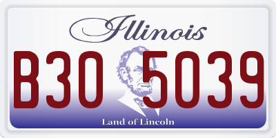 IL license plate B305039