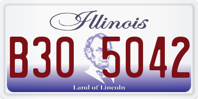 IL license plate B305042