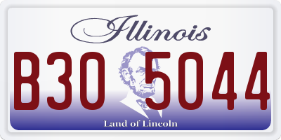 IL license plate B305044