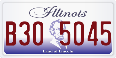 IL license plate B305045