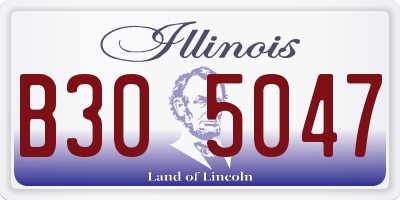 IL license plate B305047
