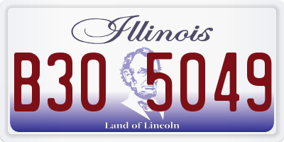 IL license plate B305049