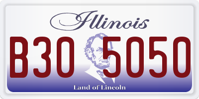 IL license plate B305050