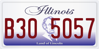IL license plate B305057