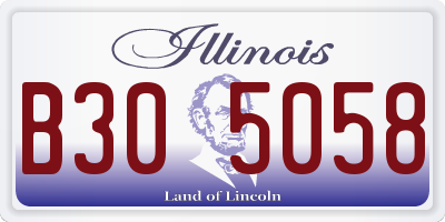 IL license plate B305058