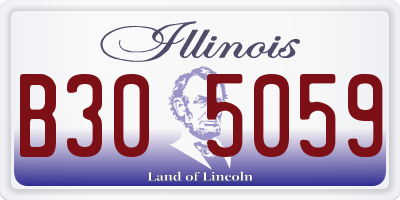 IL license plate B305059