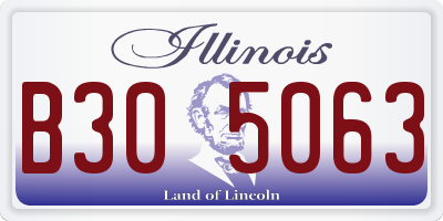 IL license plate B305063
