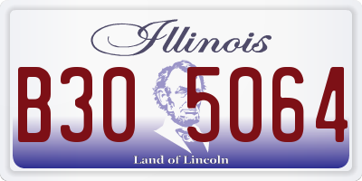 IL license plate B305064