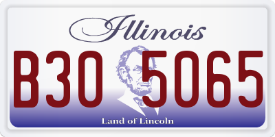 IL license plate B305065