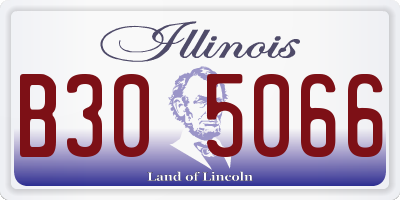 IL license plate B305066