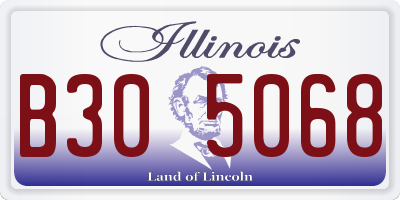 IL license plate B305068