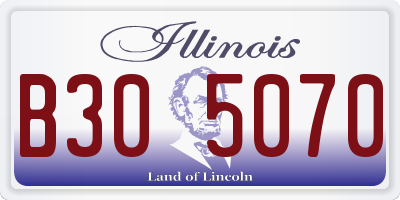 IL license plate B305070