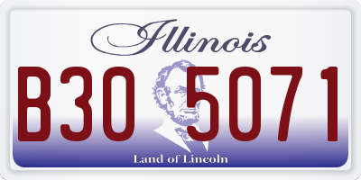 IL license plate B305071