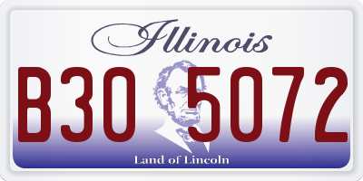 IL license plate B305072