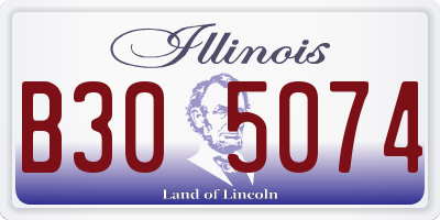 IL license plate B305074