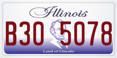 IL license plate B305078