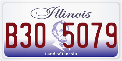IL license plate B305079