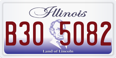 IL license plate B305082