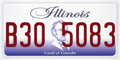 IL license plate B305083