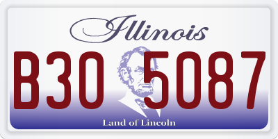 IL license plate B305087