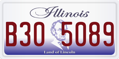 IL license plate B305089