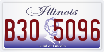 IL license plate B305096