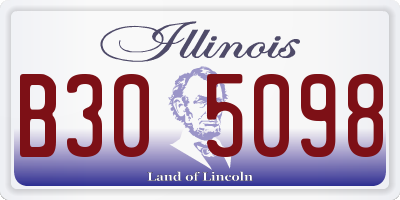 IL license plate B305098