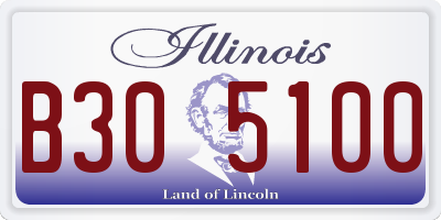 IL license plate B305100