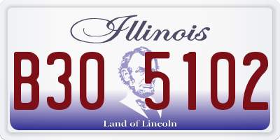 IL license plate B305102