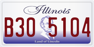 IL license plate B305104