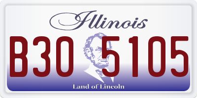 IL license plate B305105