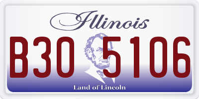 IL license plate B305106