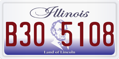 IL license plate B305108