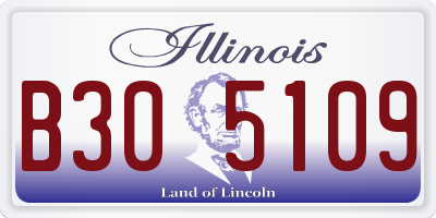 IL license plate B305109