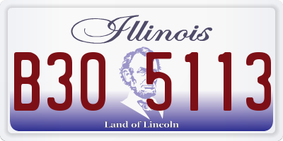 IL license plate B305113
