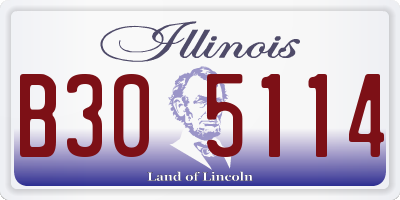 IL license plate B305114