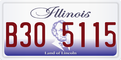 IL license plate B305115