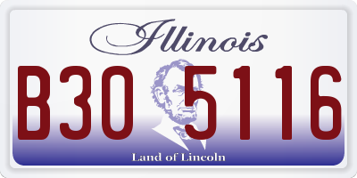IL license plate B305116