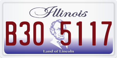IL license plate B305117