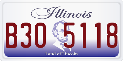 IL license plate B305118