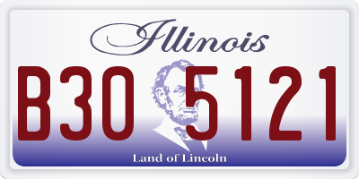IL license plate B305121
