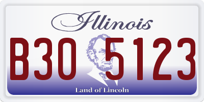 IL license plate B305123