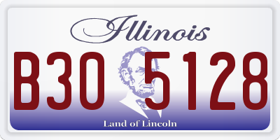 IL license plate B305128