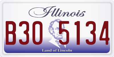 IL license plate B305134