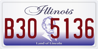 IL license plate B305136