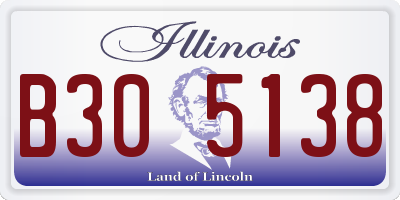 IL license plate B305138