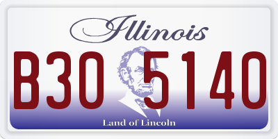 IL license plate B305140