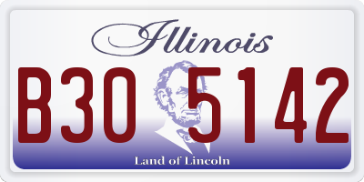 IL license plate B305142